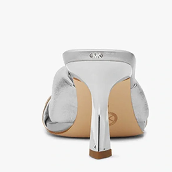 MICHAEL MICHAEL KORS ELENA METALLIC LEATHER SANDAL - Picture 9 of 10